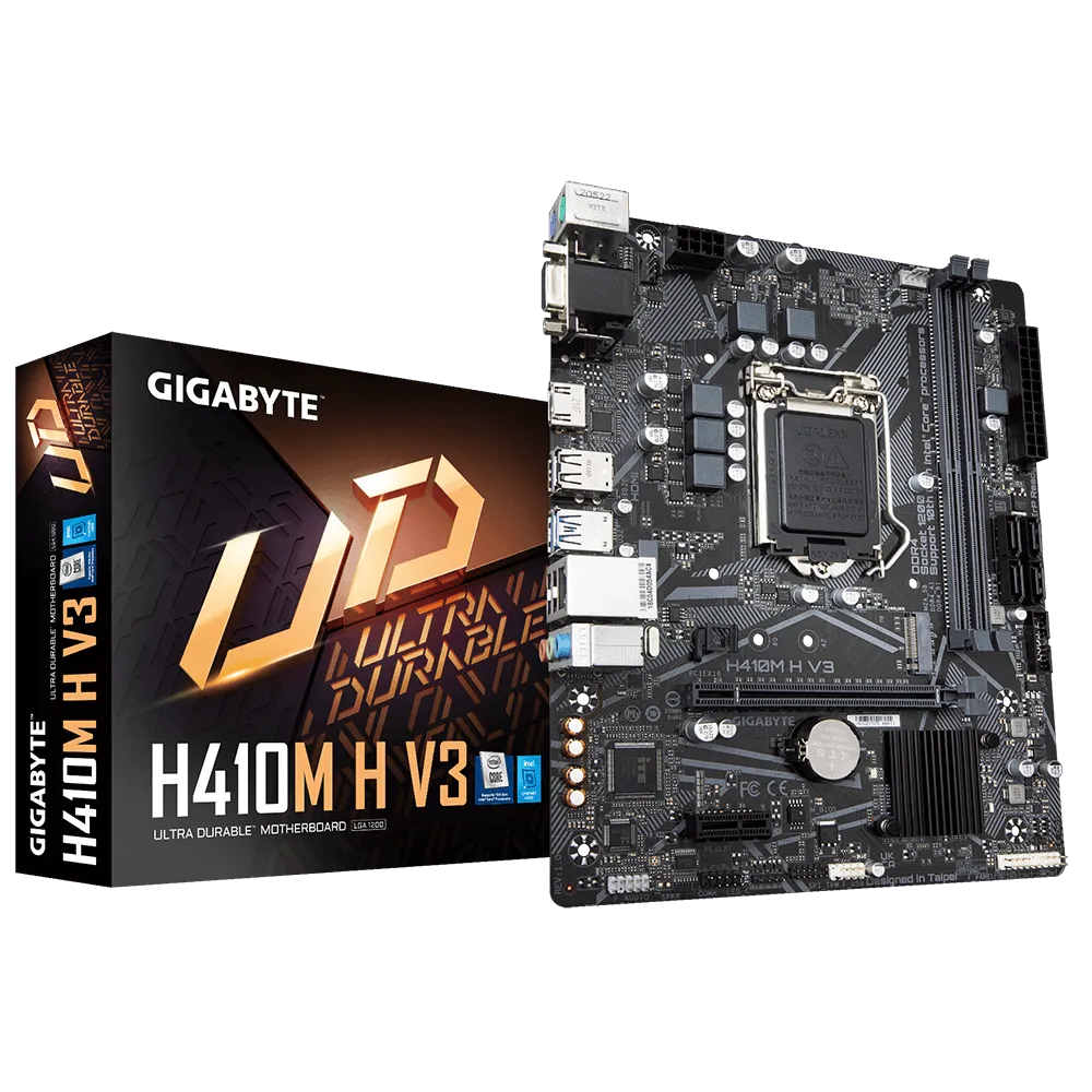 Материнская плата GIGABYTE H410M H V3, Socket1200, Intel H510, mATX