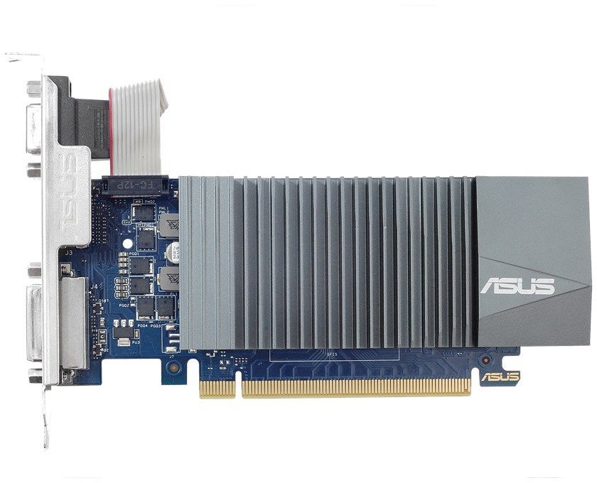 

Видеокарта ASUS NVIDIA GeForce GT710, 2Gb DDR5, 64bit, PCI-E, VGA, DVI, HDMI, Retail (GT710-SL-2GD5-DI), 0