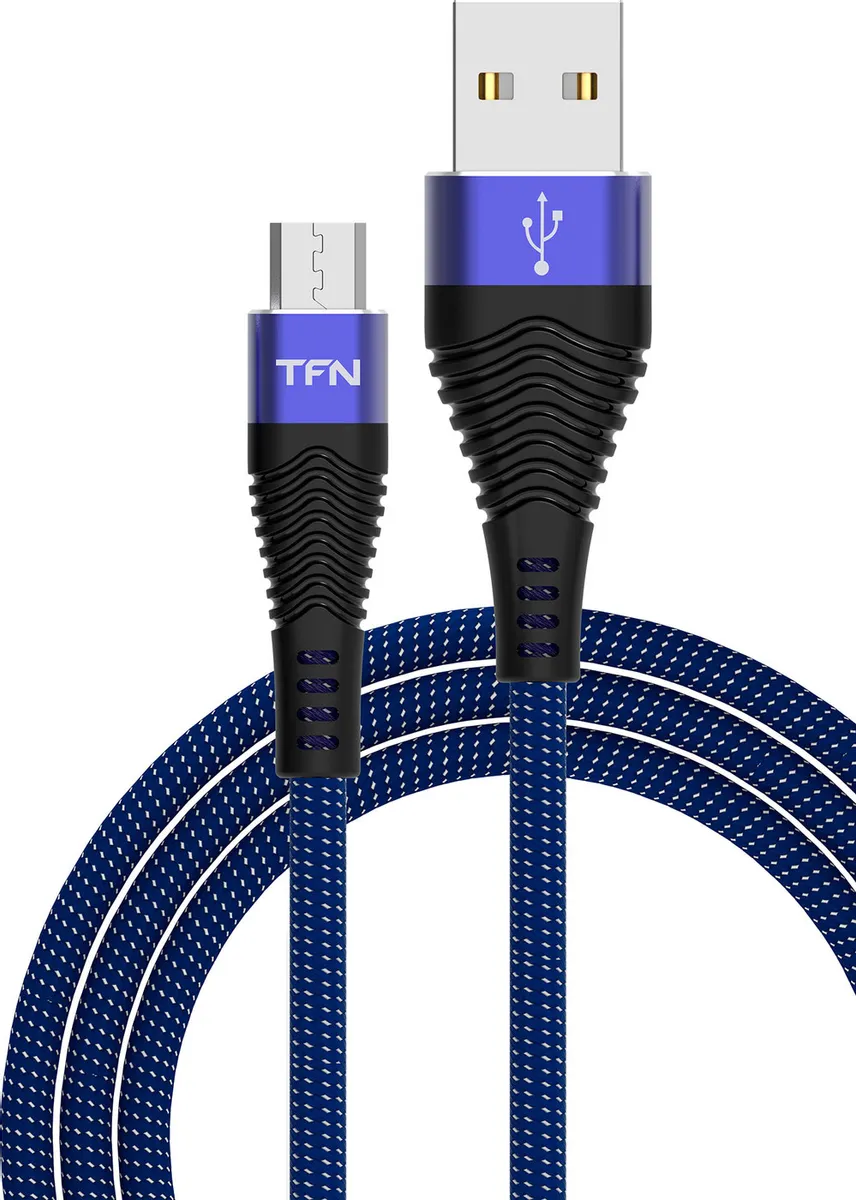 

Кабель USB 2.0(Am)-Micro USB 2.0(Bm), 3A быстрая зарядка, 1м, синий/черный TFN Forza (TFN-CFZMICUSB1MBL), Черный/синий, Forza