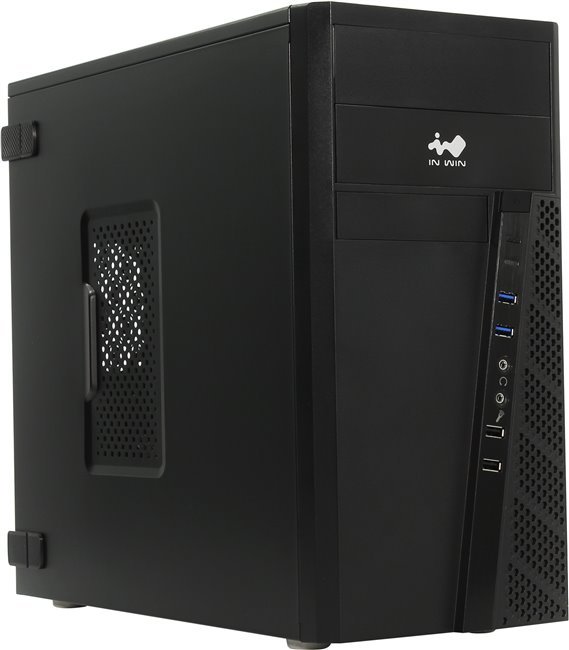 Корпус INWIN EFS057BL, mATX, Mini-Tower, 2xUSB 3.0, черный, 500 Вт (6134585)