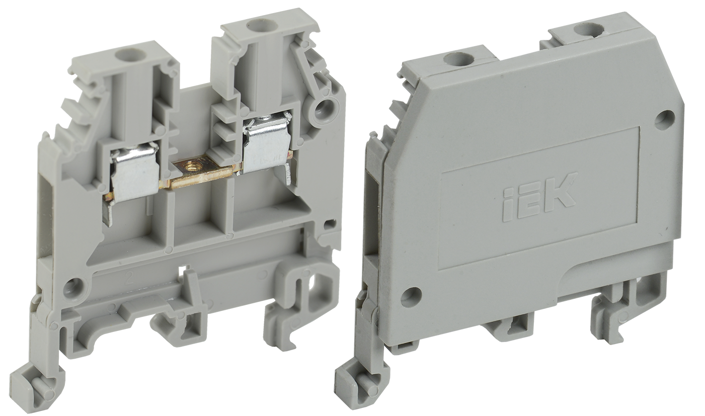 Зажим наборный IEK ЗНИ-2.5, 24А, серый