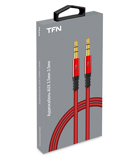 

Кабель Jack 3.5mm(M)-Jack 3.5mm(M), 1м, красный TFN Forza (CFZAUXMET1MRD), Forza