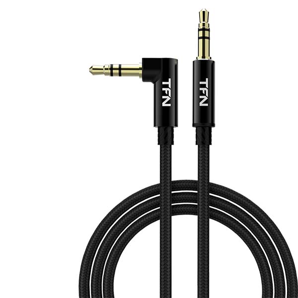 

Кабель Jack 3.5mm(M)-Jack 3.5mm(M) угловой, 1м, черный TFN (CAUXL1MBK)