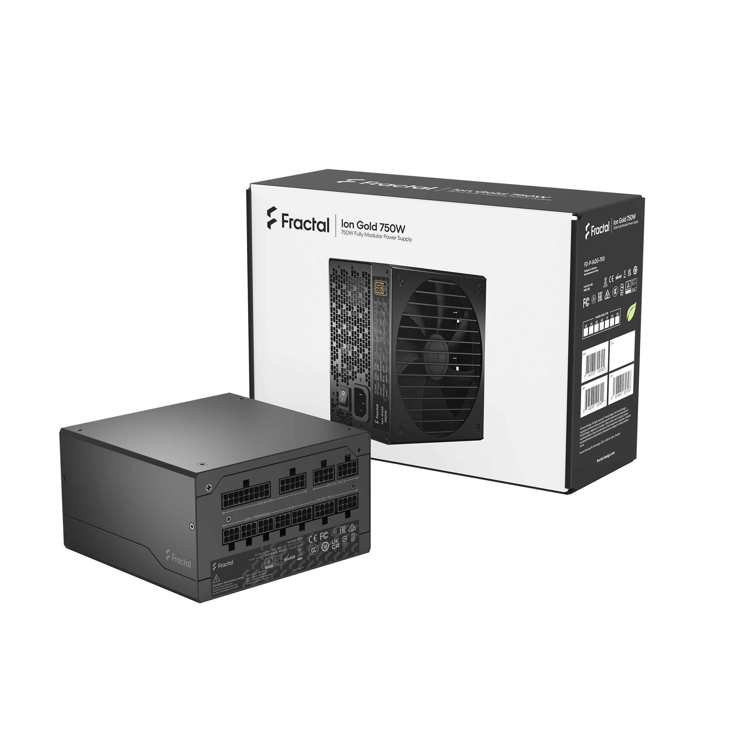 

Блок питания 750 Вт ATX Fractal Design ION GOLD, 140 мм, 80 Plus Gold (FD-P-IA2G-750), ION GOLD