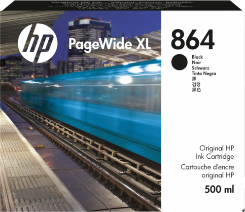 

Картридж струйный HP 864 (3ED86A), черный, оригинальный, объем 500мл, для PageWide XL 4200, 864