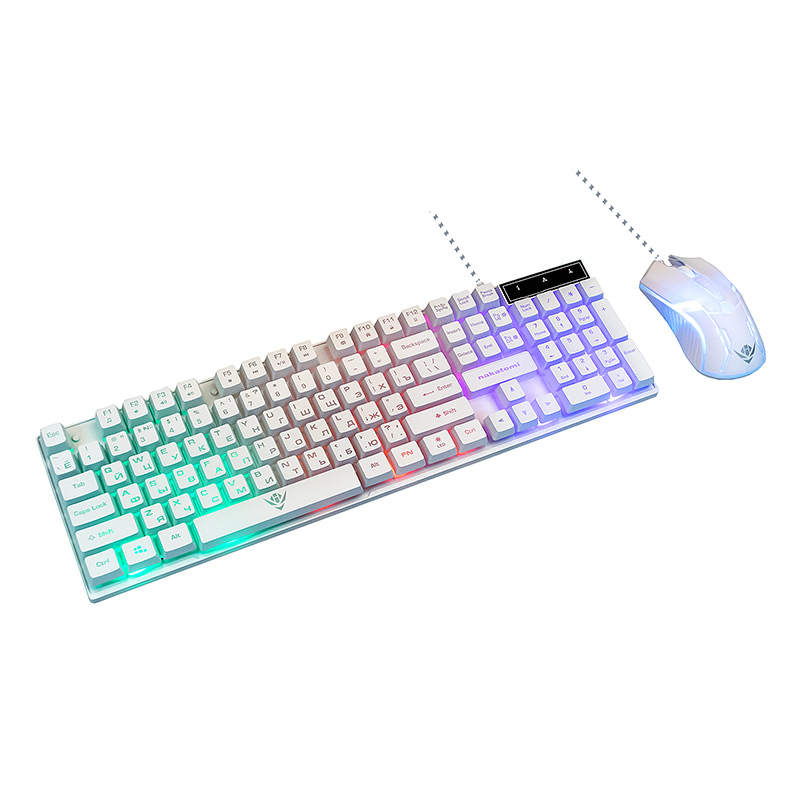 Клавиатура + мышь Nakatomi KMG-2305U, USB, белый (KMG-2305U WHITE)