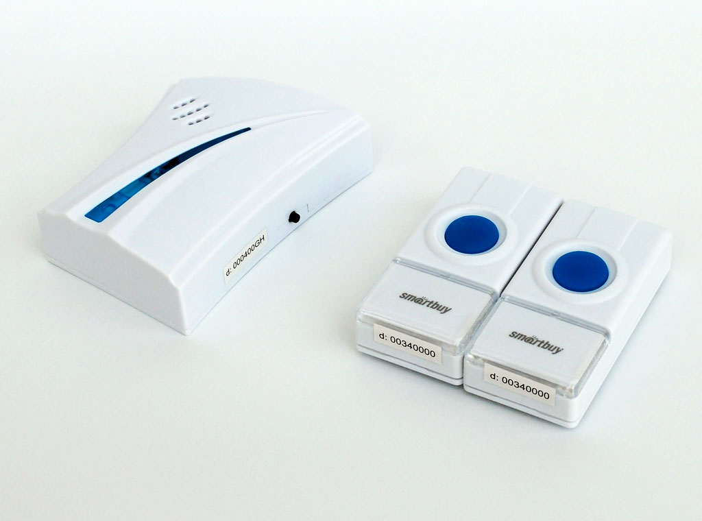 Звонок беспроводной SmartBuy, с двумя кнопками, белый (SBE-12-DP4-32)