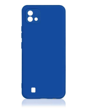 Чехол-накладка DF rmOriginal 10 для смартфона Realme C20/C11 (2021), силиконовый с микрофиброй, синий (DF rmOriginal-10) - фото 1