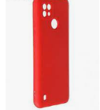 Чехол-накладка DF rmOriginal 13 для смартфона Realme C25, силиконовый с микрофиброй, красный (DF rmOriginal-13)