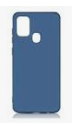 Чехол-накладка DF sOriginal 23 для смартфона Samsung Galaxy M32, силиконовый с микрофиброй, синий (DF sOriginal-23) - фото 1