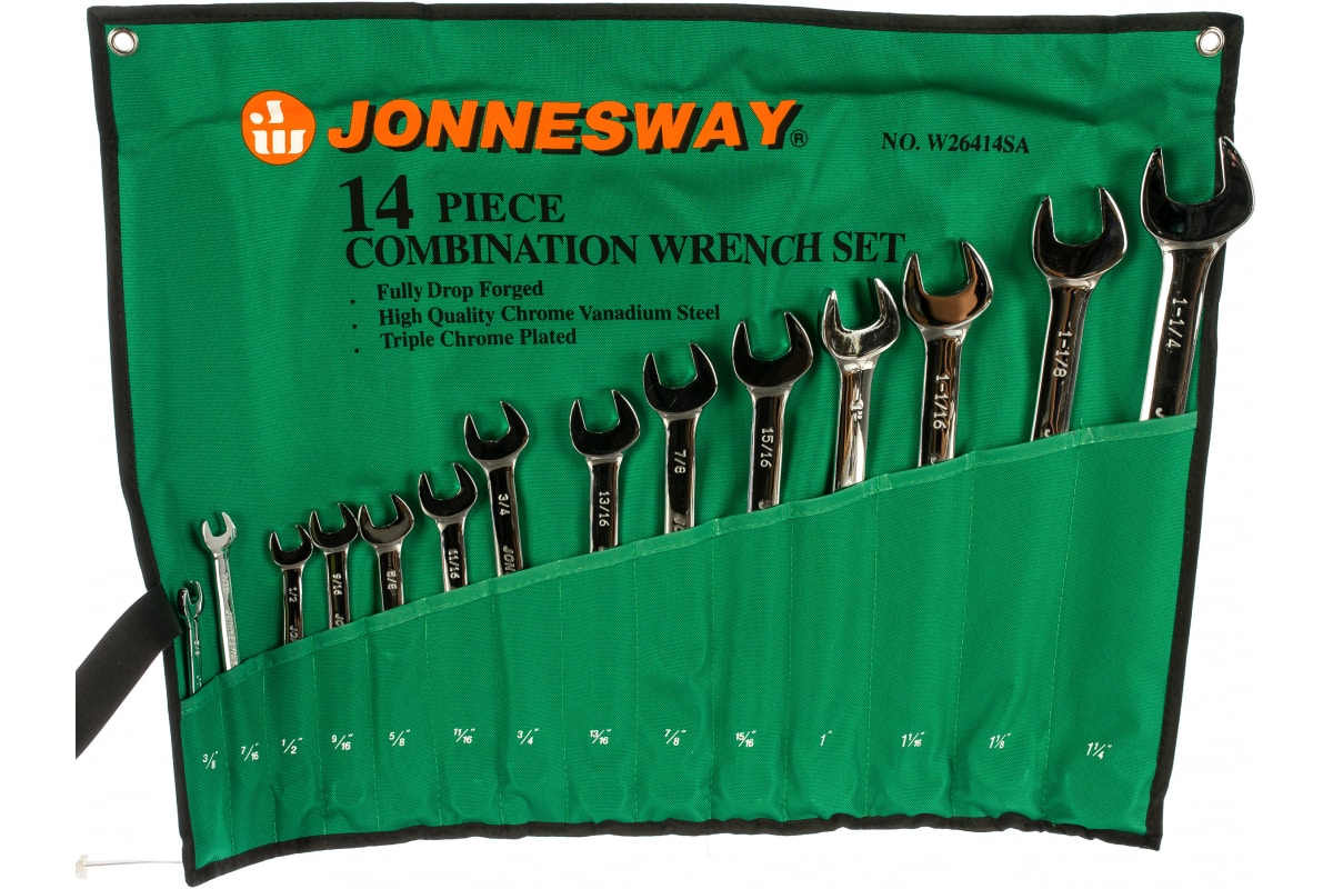 Набор ключей комбинированных, 14 шт. предметов, Jonnesway W26414S