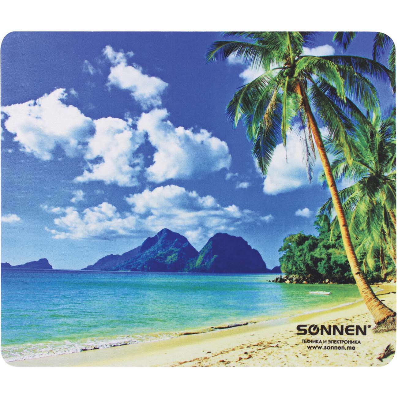 

Коврик для мыши Sonnen BEACH, 260x220x3mm, рисунок (513294), BEACH