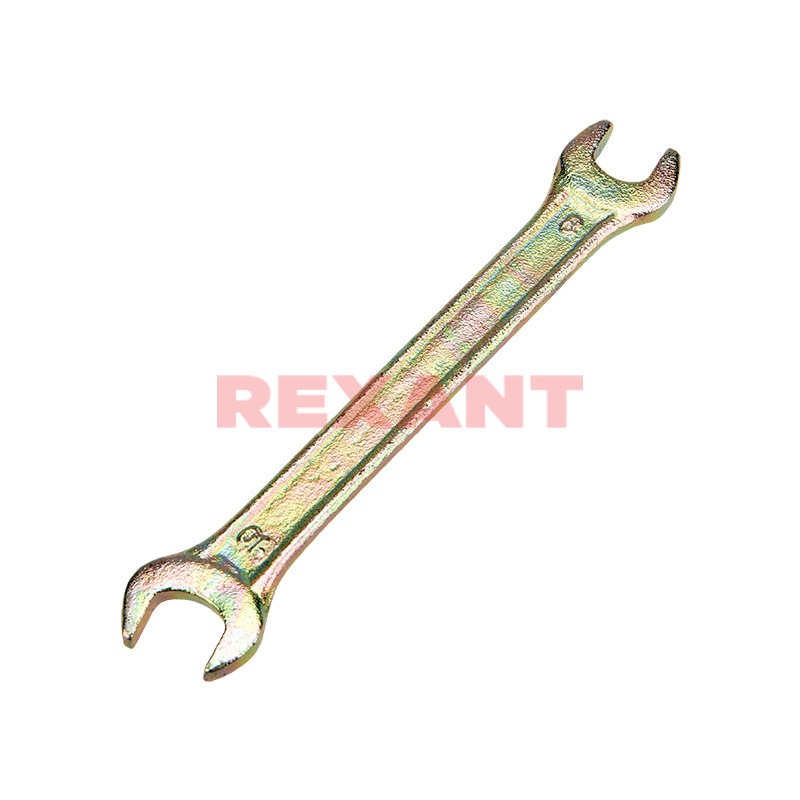 Ключ гаечный рожковый 8x10 мм, углеродистая сталь, REXANT ZINC (12-5823-2)