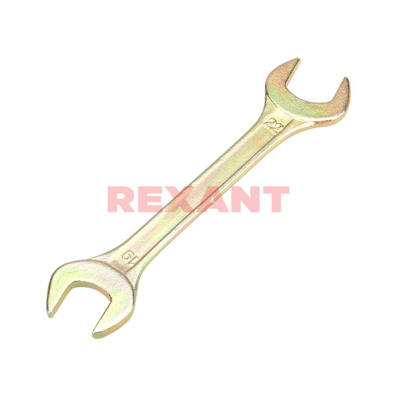 

Ключ гаечный рожковый 19x22 мм, углеродистая сталь, REXANT ZINC (12-5831-2)