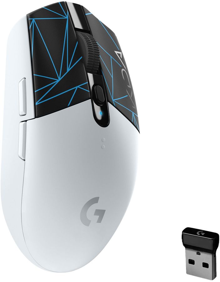 Мышь беспроводная Logitech G305, 12000dpi, оптическая светодиодная, USB, белый/черный (910-006053)