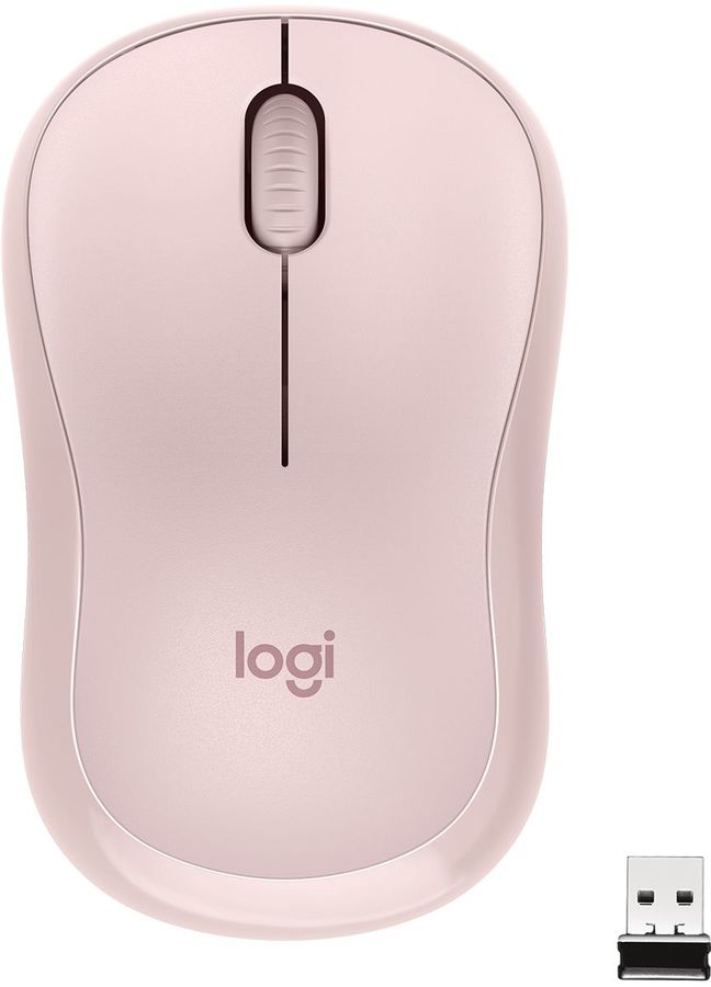 

Мышь беспроводная Logitech Silent M220, 1000dpi, оптическая светодиодная, USB, розовый (910-006129), Silent M220