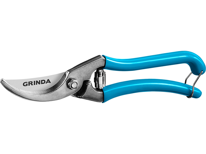 

Секатор Grinda PROLine P-10, длина 210мм, диаметр реза до 22, фиксатор лезвий (423410), P-10