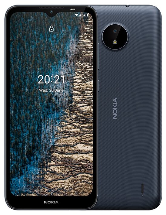 Смартфон Nokia C20 2/32GB, 6.5" 1600x720 IPS, Unisoc SC9863A, 2Gb RAM, 32Gb, 3G/4G, Wi-Fi, BT, Cam, 2-Sim, 3000 мАч, Micro-USB, Android 10, синий (286651859)