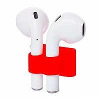 Держатель -, силиконовый для наушников для Apple AirPods, красный