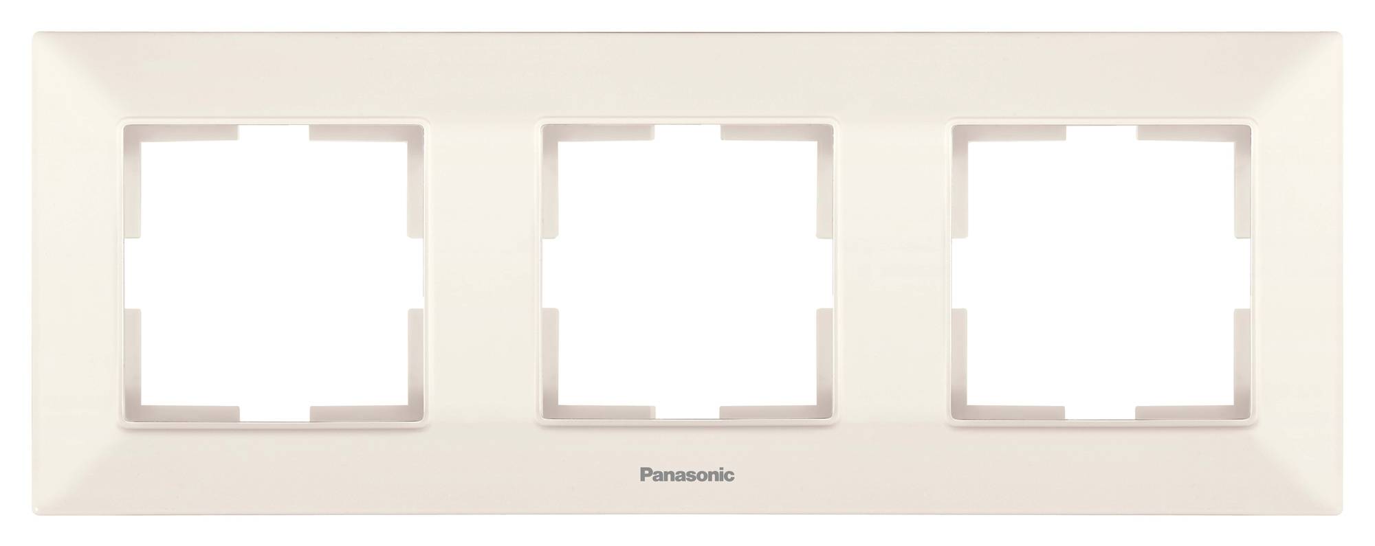 Рамка Panasonic Arkedia Slim горизонтальная 3-поста бежевый WNTF08032BG-RU 75₽