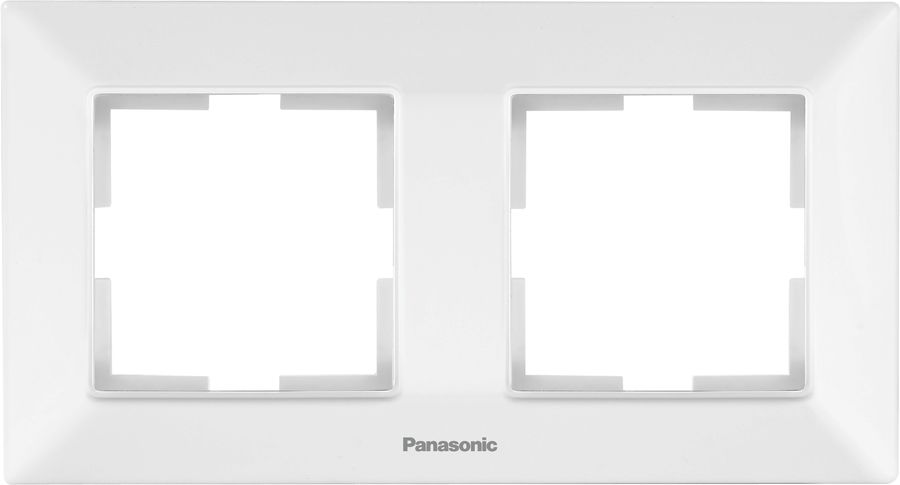 Рамка Panasonic Arkedia Slim, горизонтальная, 2-поста, белая (WNTF08022WH-RU) - фото 1