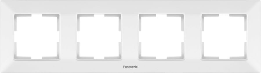 Рамка Panasonic Arkedia Slim, горизонтальная, 4-поста, белая (WNTF08042WH-RU)