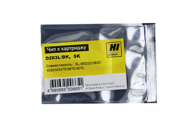 

Чип Hi-Black HB-CHIP-MLT-D203L для Samsung (MLT-D203L), черный, 5000 страниц