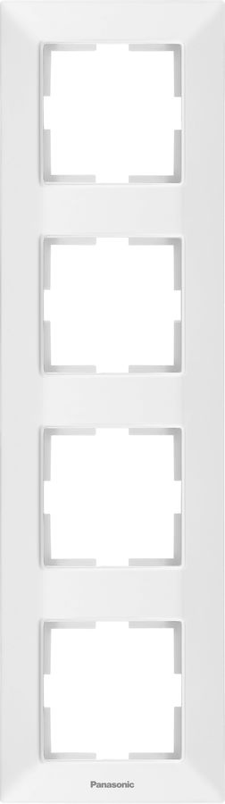 

Рамка Panasonic Arkedia Slim, вертикальная, 4-поста, белая (WNTF08142WH-RU)
