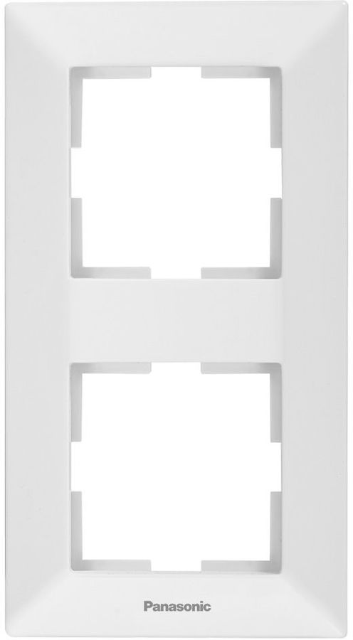 Рамка Panasonic Arkedia, вертикальная, 2-поста, белая (WMTF08122WH-RU)