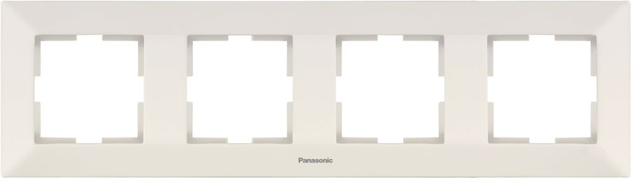 Рамка Panasonic Arkedia, горизонтальная, 4-поста, бежевый (WMTF08042BG-RU)