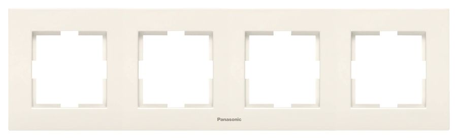 Рамка Panasonic Karre Plus, горизонтальная, 4-поста, бежевый (WKTF08042BG-RU)