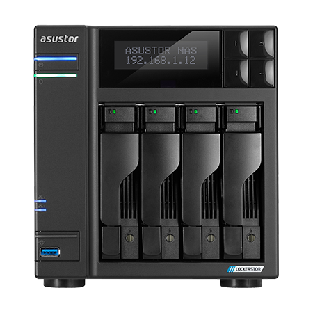 

Сетевой накопитель (NAS) ASUSTOR AS6604T , слоты 4x2.5"/3.5" SATA3, RAID 0/1/5/6/10/JBOD, 2xM.2-PCI-E, 2x2.5Гбит/c, HDMI, 3xUSB 3.0, Intel Celeron J4125/4x2.7GHz, DDR4 4Gb, 90W, (AS6604T ), AS6604T