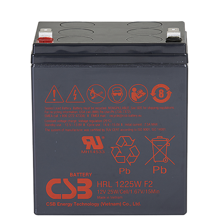 

Аккумуляторная батарея для ИБП CSB HRL1225W, 12V, 6Ah (BACSBHRL1225W), Черный, HRL1225W