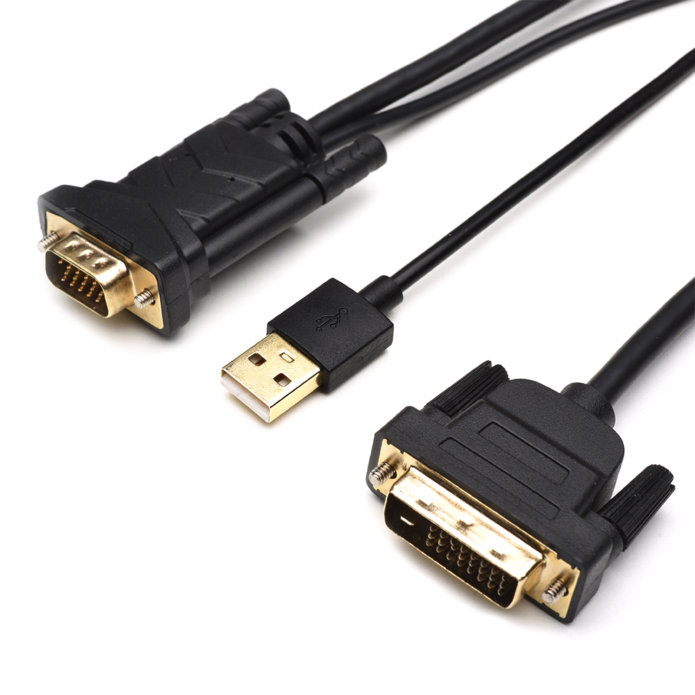 

Кабель DVI-D(19M)-VGA(15M), 1.8м, черный Atcom AT9506 (AT9506), AT9506