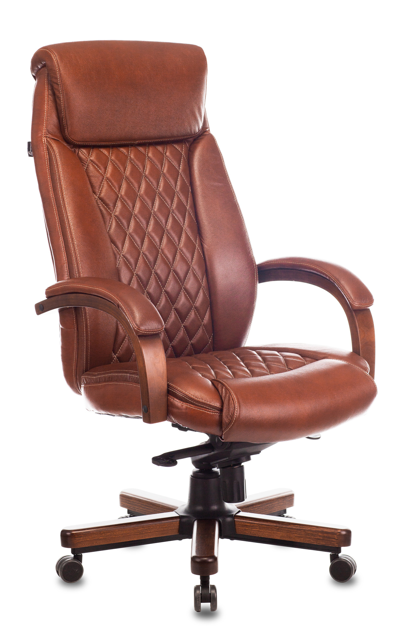 Кресло руководителя Бюрократ T-9924WALNUT, коричневый