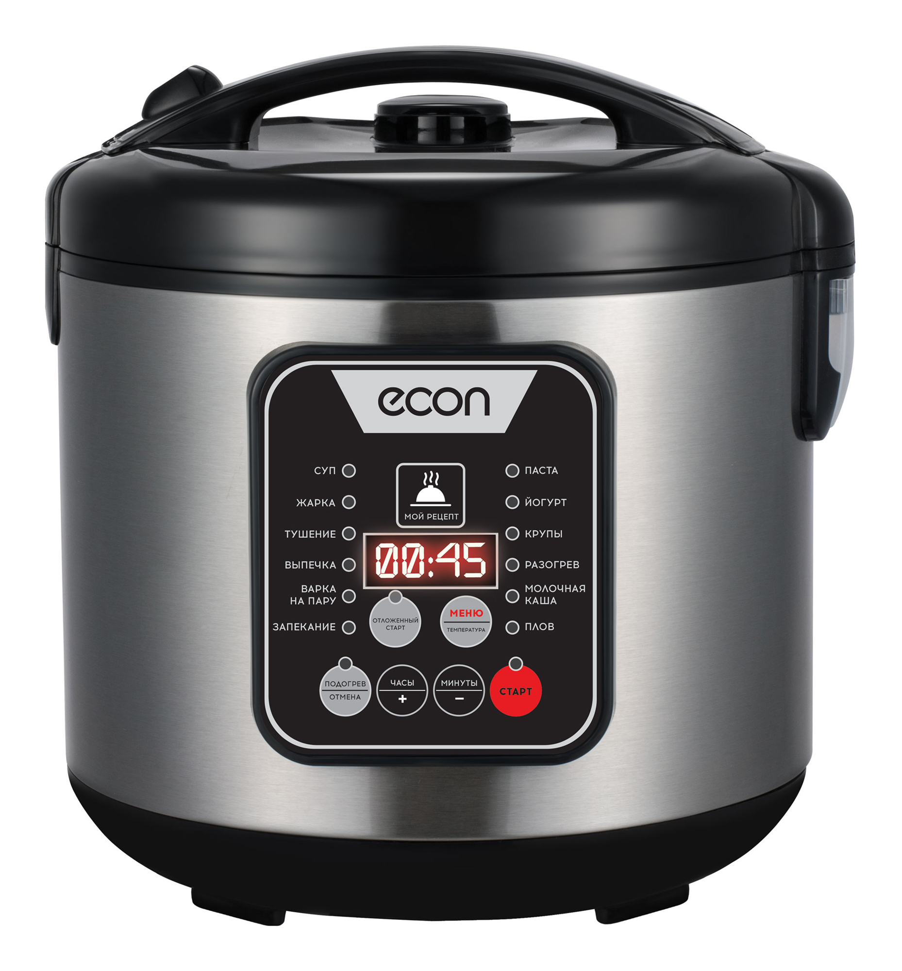 

Мультиварка ECON ECO-50MC 5л, 900Вт, черный/серебристый, ECO-50MC