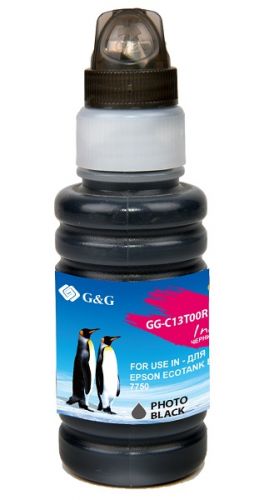

Чернила G&G C13T00R140, 70 мл, фото-черный, совместимые для Epson EcoTank 7700/7750 (GG-C13T00R140), C13T00R140