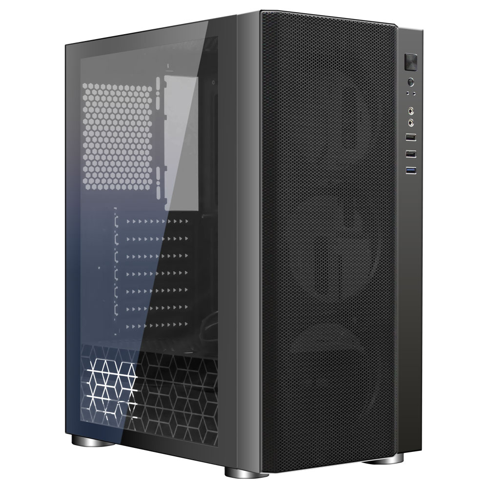 Корпус Ginzzu CL180, ATX, Midi-Tower, USB 3.0, черный, без БП