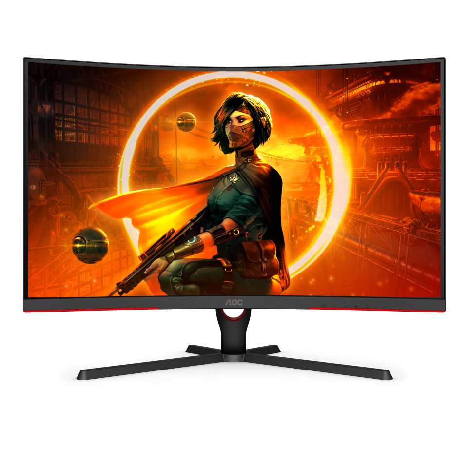 

Монитор 31.5" AOC Gaming C32G3AE VA, изогнутый, 1920x1080 (16:9), 300кд/м2, 165 Гц, 1 мс, 178°/178°, DisplayPort, черный (C32G3AE/BK), C32G3AE