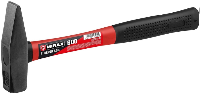 

Молоток слесарный, рукоять стекловолокно (фиберглас), боек сталь 600 г, MIRAX 20031-06, 20031-06