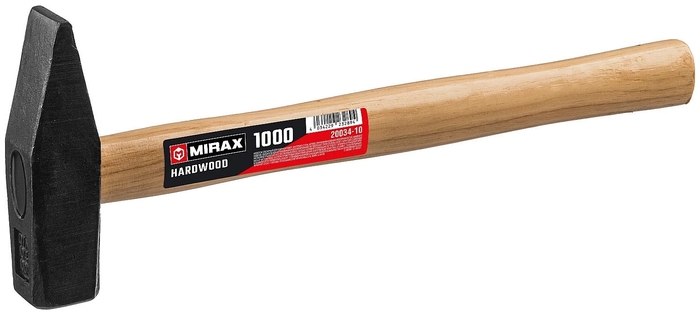 

Молоток слесарный, рукоять дерево, боек 1 кг, MIRAX 20034-10, 20034-10