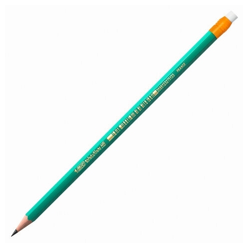 

Карандаш чернографитный HB, шестигранная форма, с ластиком, зелёный, BIC Evolution Эко 8803323, 8803323