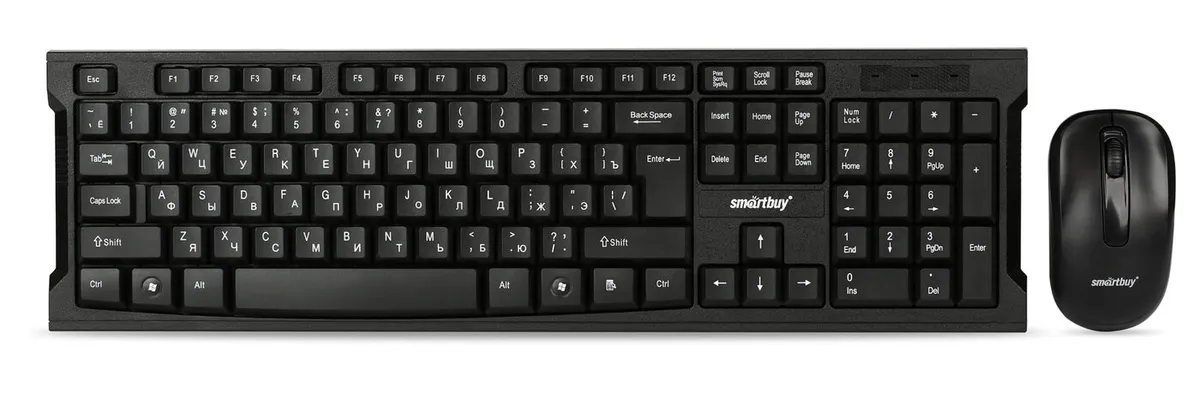 

Клавиатура + мышь SmartBuy ONE SBC-116377AG, беспроводной, USB, черный (SBC-116377AG-K), ONE SBC-116377AG
