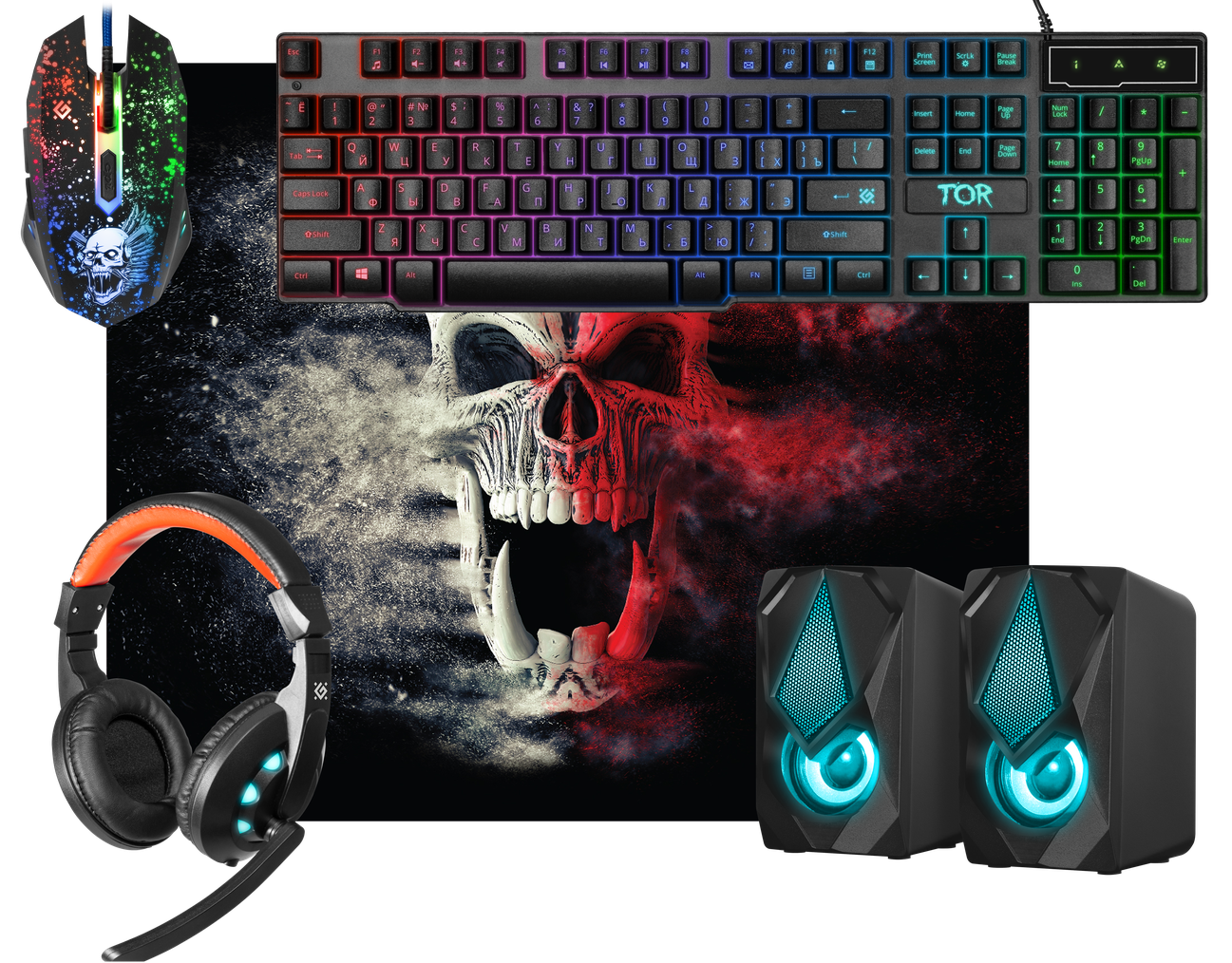 Клавиатура + мышь Defender Tor MHP-127, USB, черный