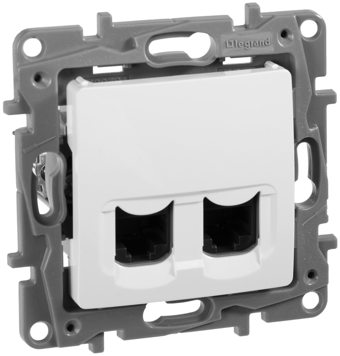 

Розетка RJ-45 скрытый монтаж категория 5e, белый, Legrand Etika 672255 (672255), 672255