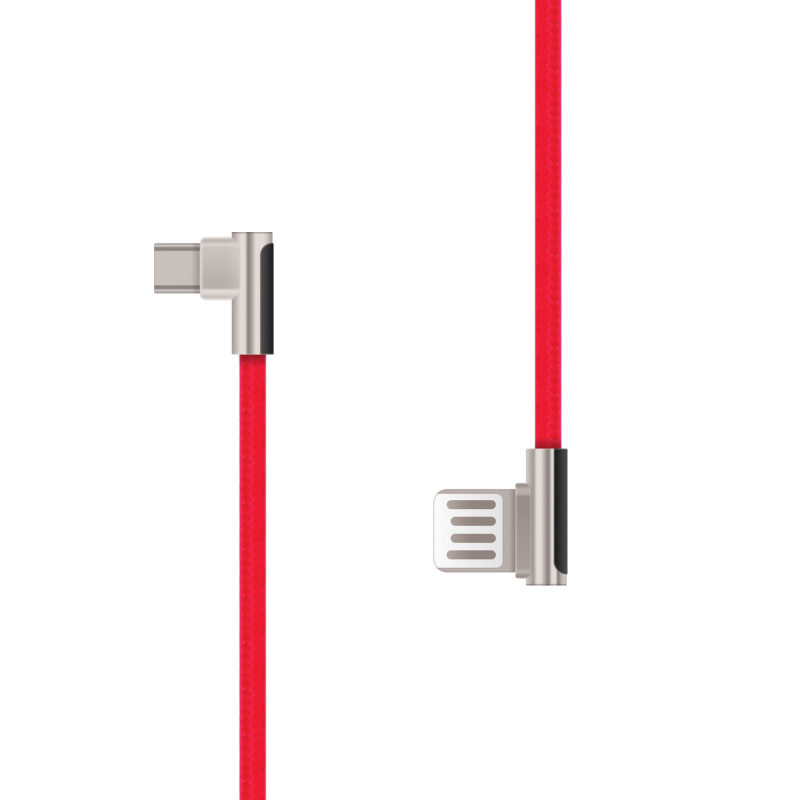 

Кабель USB-Type-C(M), OTG, угловой, 1м, красный Rombica Digital CB-06 (CB-CB06), Digital CB-06