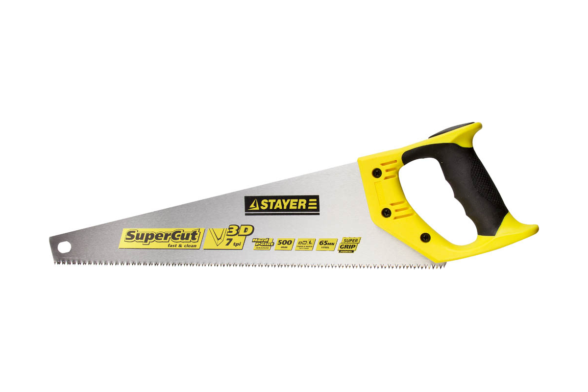 

Ножовка по дереву STAYER PROFESSIONAL Cobra 3D, шаг зубьев 3.5 мм, длина полотна 500 мм (1512-50_z01), Cobra 3D