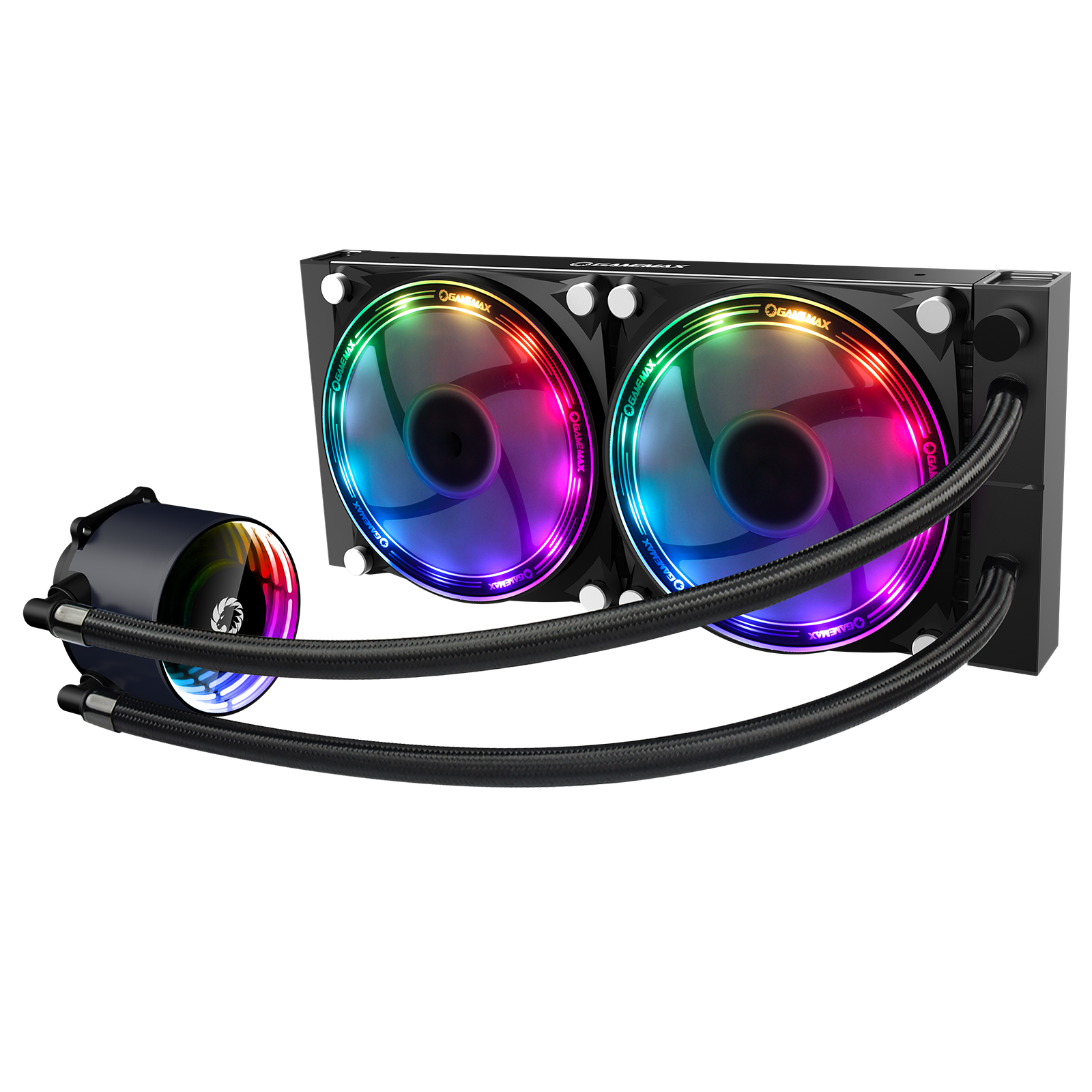 

Жидкостное охлаждение GameMax Ice Chill 240 для Socket 115x/2066/2011/2011-3/AM4/AM3/AM3+/FM1/AM2+/FM2/FM2+, 2x120мм, ARGB (IceChill 240 ARGB), Ice Chill 240