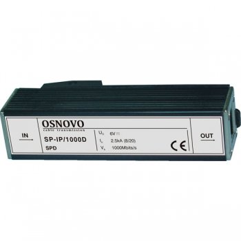 Грозозащита Osnovo SP-IP/1000D, RJ-45/RJ-45, 1 Гбит/с