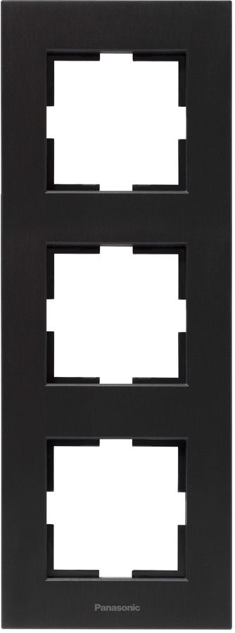 

Рамка Panasonic Karre Plus, вертикальная, 3-поста, черный (WKTF08133AB-RU)